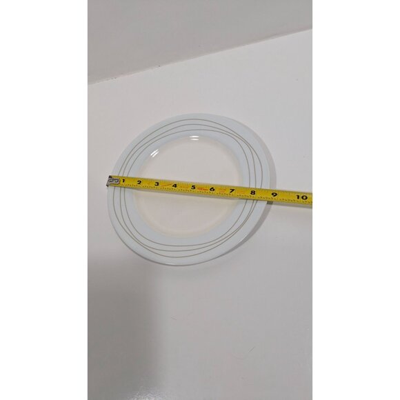 Jeff Banks Motion London Fine China Lunch Plate White Stripes Elegant Tableware - Picture 2 of 8